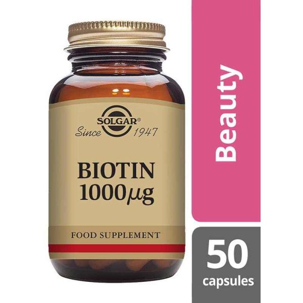Biotin 1000 mcg Vegetable Capsules - Pack of 50