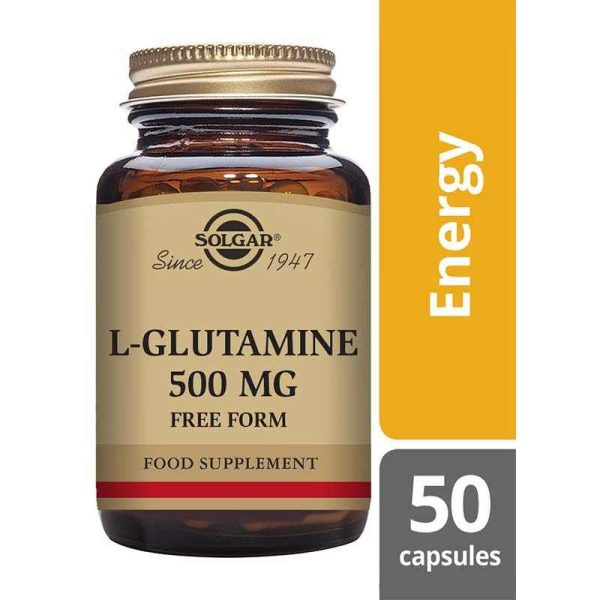 L-Glutamine 500 mg Vegetable Capsules - Pack of 50