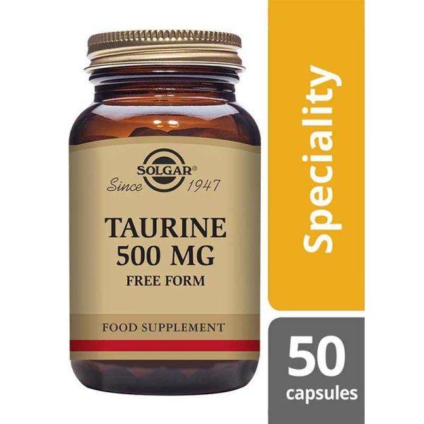 Taurine 500 mg Vegetable Capsules - Pack of 50