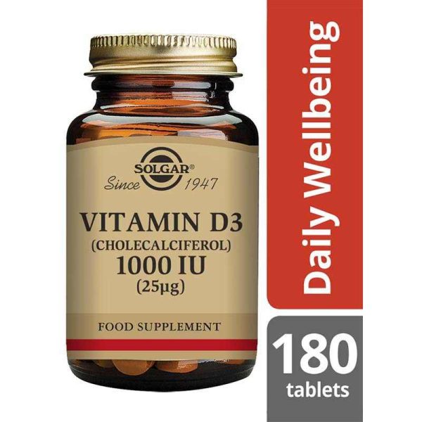 Vitamin D3 (Cholecalciferol) 1000 IU (25 mcg) Tablets - Pack of 180
