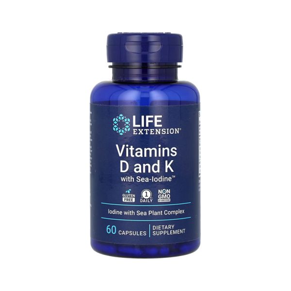Vitamins D and K with Sea-Iodine 60 Capsules